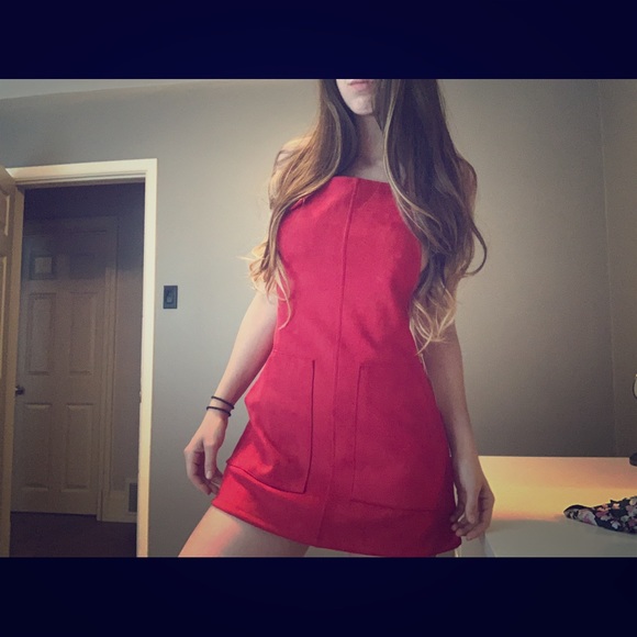 Red Overall Dress by Forever 21 BNWT - Picture 1 of 5